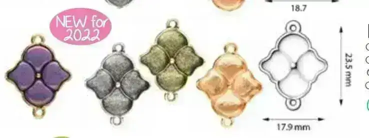 Kalogeri, Cymbal Ginko Bead Pendant or Connector, 4 Finishes - Image 6