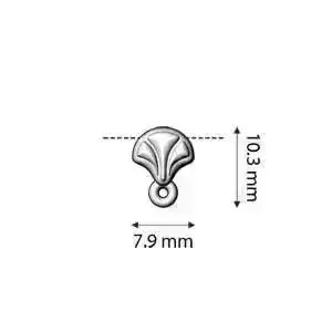 Padanassa, Cymbal Ginko Beads Ending or Connector, 4 Pcs. 4 Finishes - Image 5