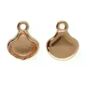 Vlichada, Cymbal Ginko Beads Charm or Pendant Setting, 2 Pcs. 4 Finishes - Image 5