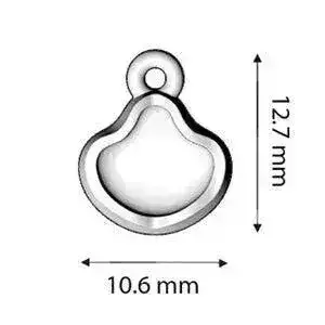 Vlichada, Cymbal Ginko Beads Charm or Pendant Setting, 2 Pcs. 4 Finishes - Image 6