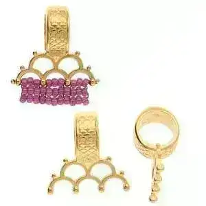 Kales Cymbal Bail, for 8\0 & other Seed Beads - Image 3