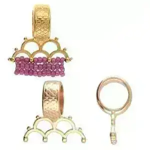 Kales Cymbal Bail, for 8\0 & other Seed Beads - Image 4