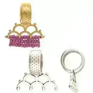 Kales Cymbal Bail, for 8\0 & other Seed Beads - Image 5