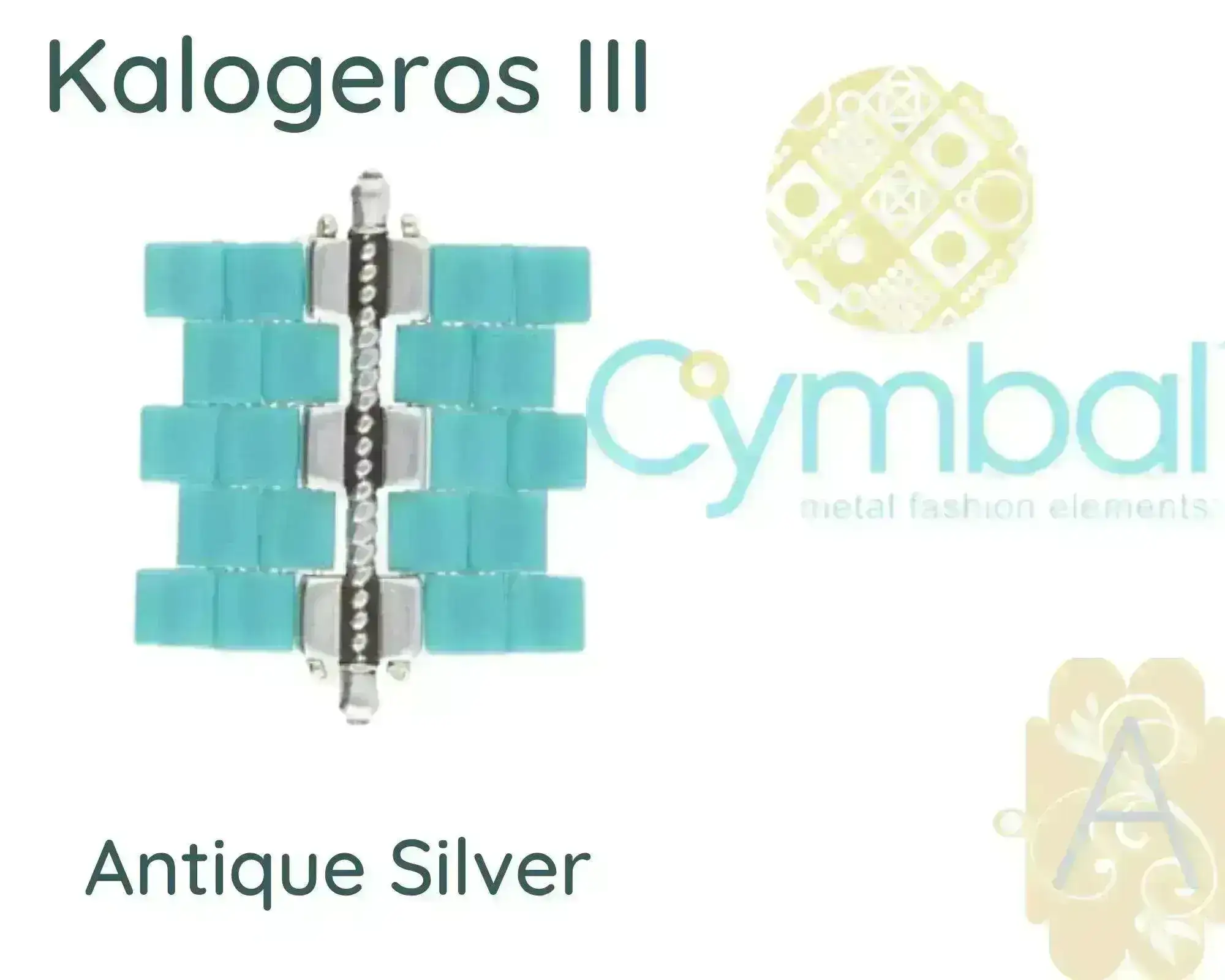 Kalogeros III, Cymbal Tila Bead Connector, 2 Pcs. 4 Finishes - Image 3