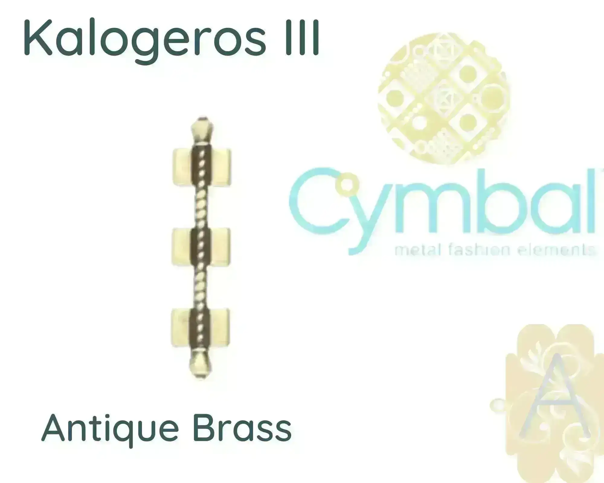 Kalogeros III, Cymbal Tila Bead Connector, 2 Pcs. 4 Finishes - Image 4