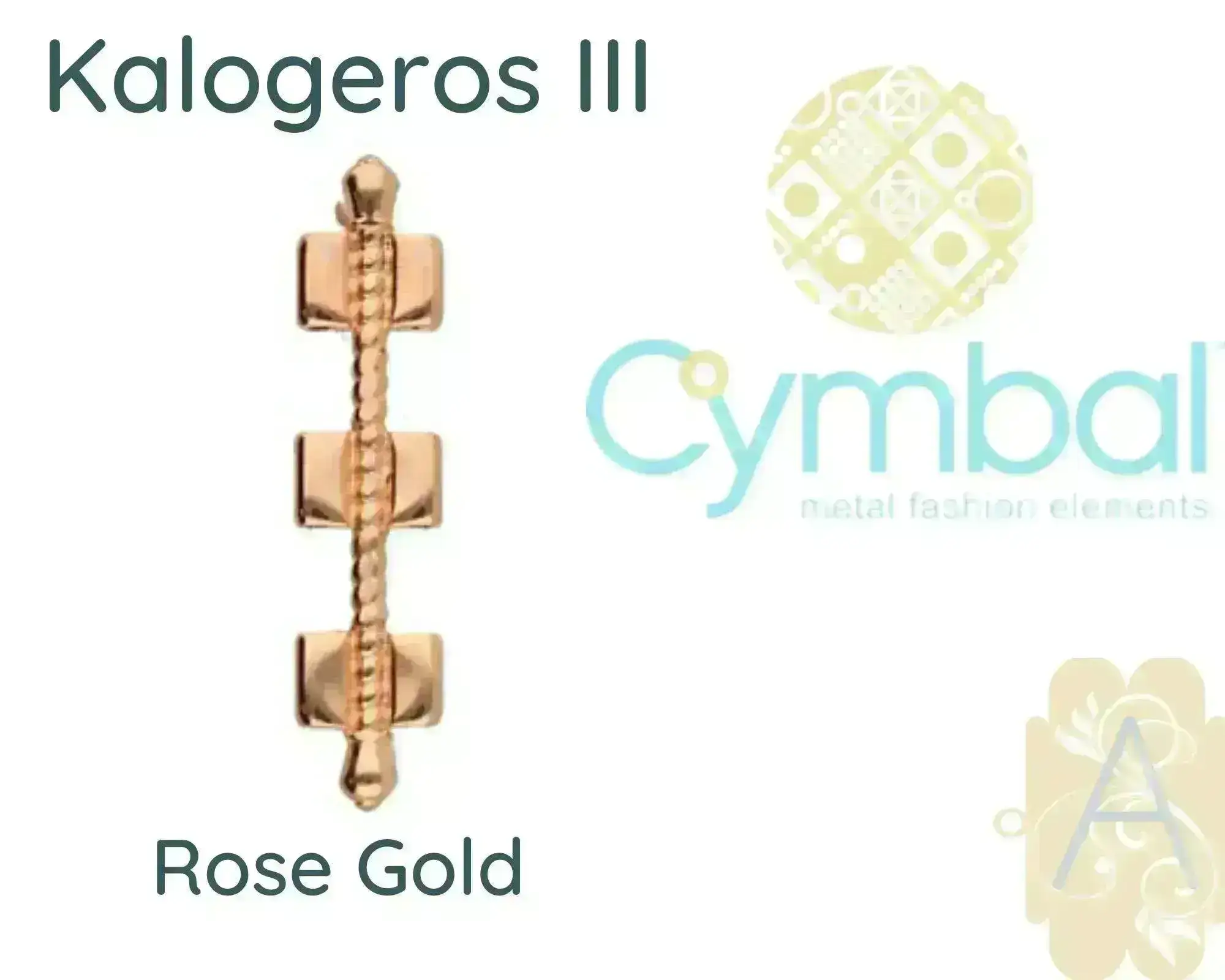 Kalogeros III, Cymbal Tila Bead Connector, 2 Pcs. 4 Finishes - Image 5