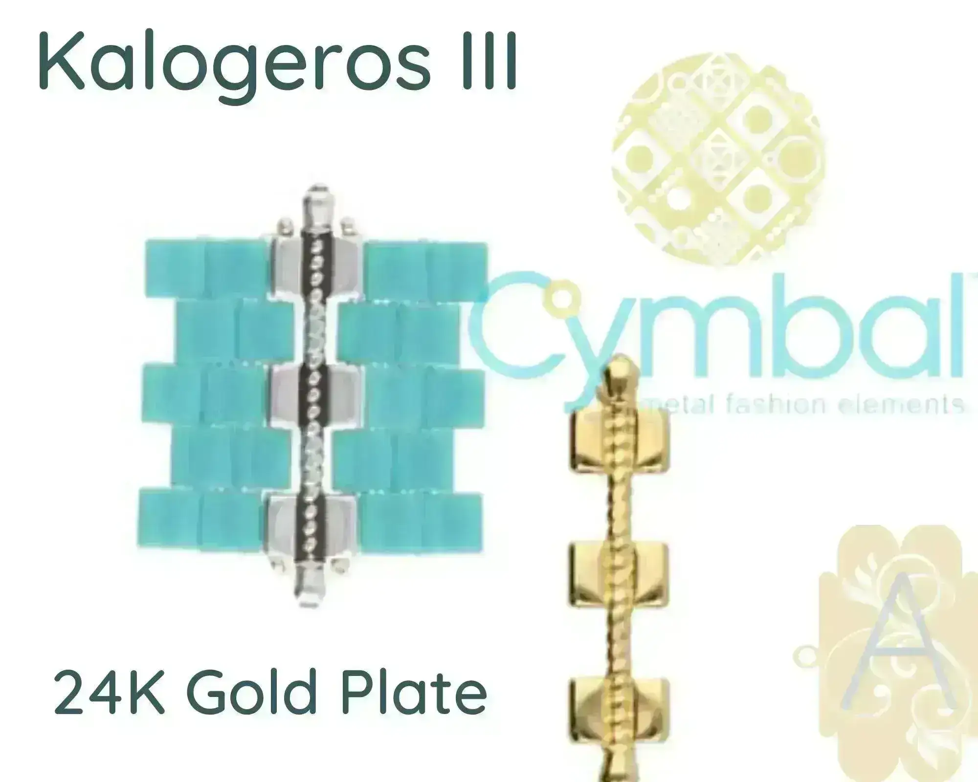 Kalogeros III, Cymbal Tila Bead Connector, 2 Pcs. 4 Finishes - Image 6