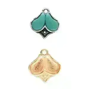 Kanala, Cymbal Paisley Charm or Pendant Setting, 2 Pcs. 4 Finishes - Image 5