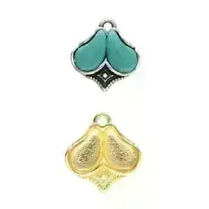 Kanala, Cymbal Paisley Charm or Pendant Setting, 2 Pcs. 4 Finishes - Image 6