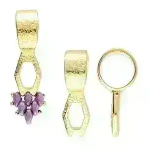 Lamyra, Cymbal Superduo Bead Bail, 4 Finishes - Image 3