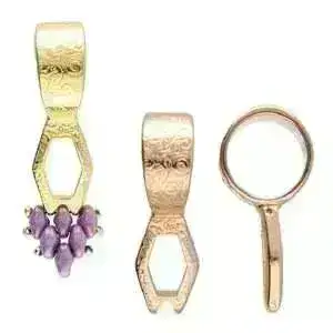 Lamyra, Cymbal Superduo Bead Bail, 4 Finishes - Image 4