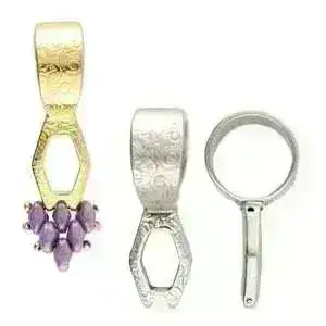 Lamyra, Cymbal Superduo Bead Bail, 4 Finishes - Image 5