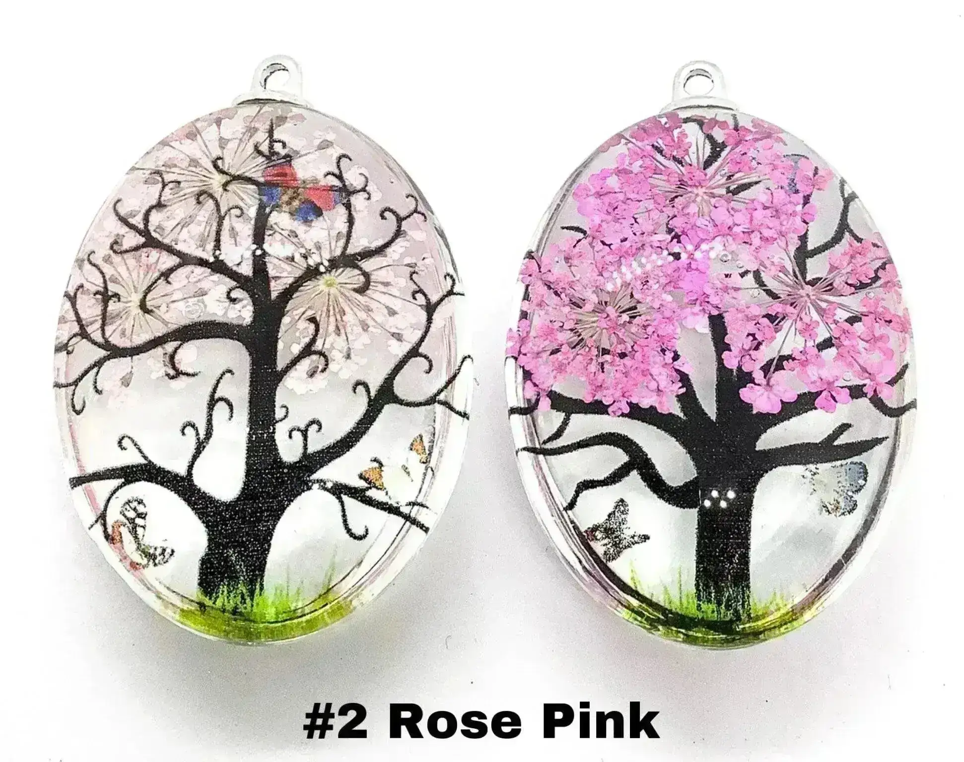 Dried Flower Glass Pendants, Handmade and One of a Kind - Image 3