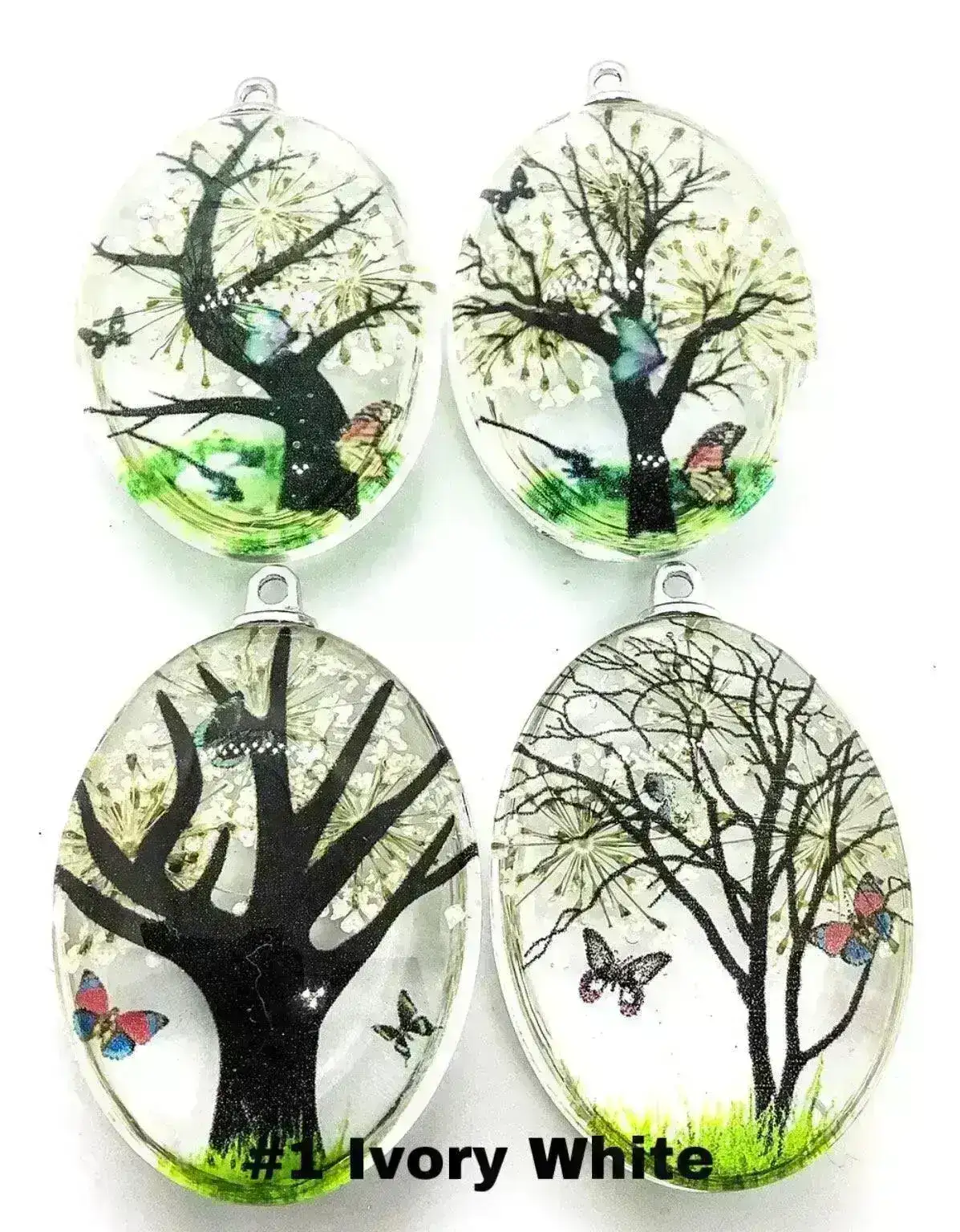 Dried Flower Glass Pendants, Handmade and One of a Kind - Image 4