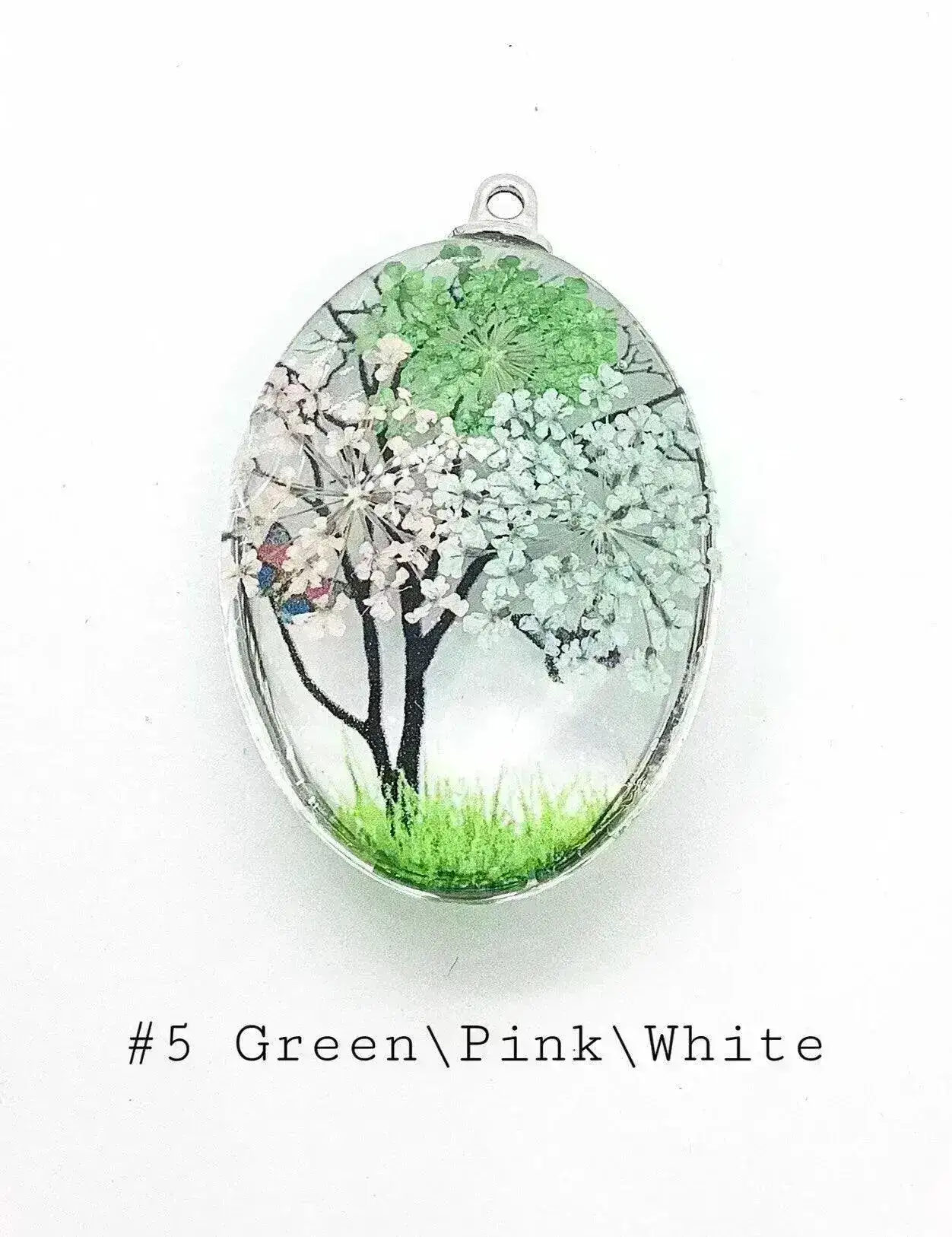 Dried Flower Glass Pendants, Handmade and One of a Kind - Image 5