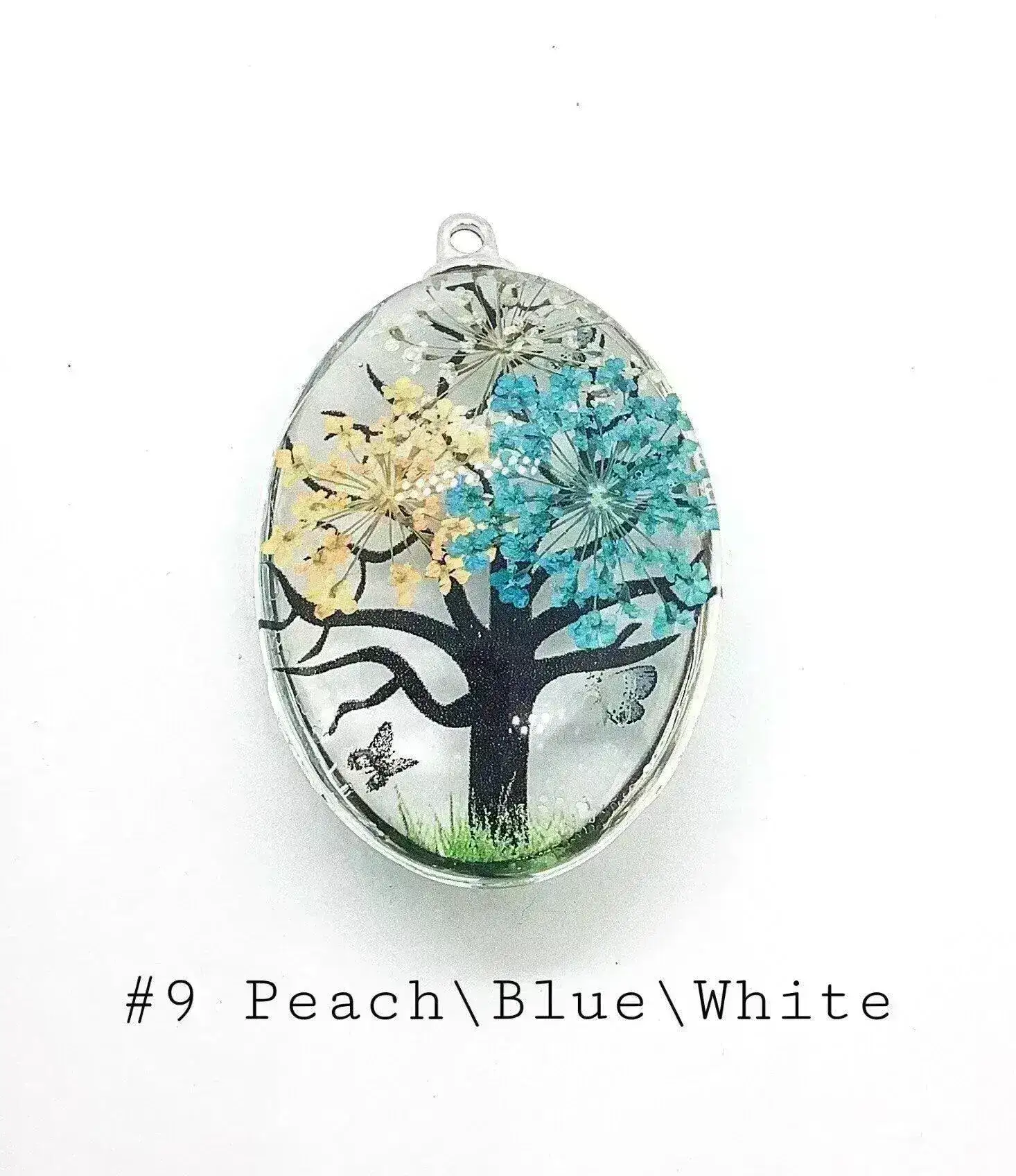 Dried Flower Glass Pendants, Handmade and One of a Kind - Image 7