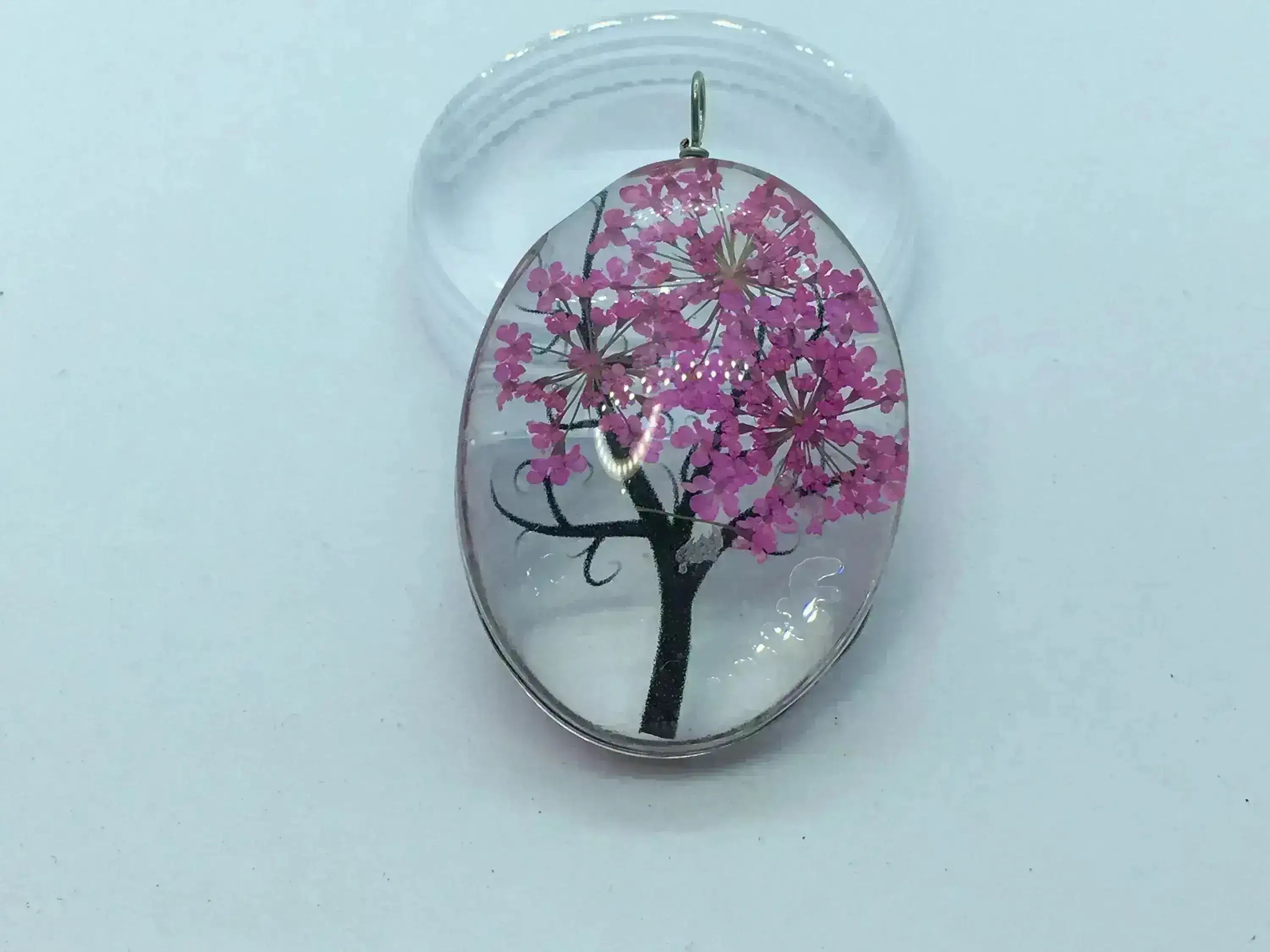 Dried Flower Glass Pendants, One of a Kind - Image 8