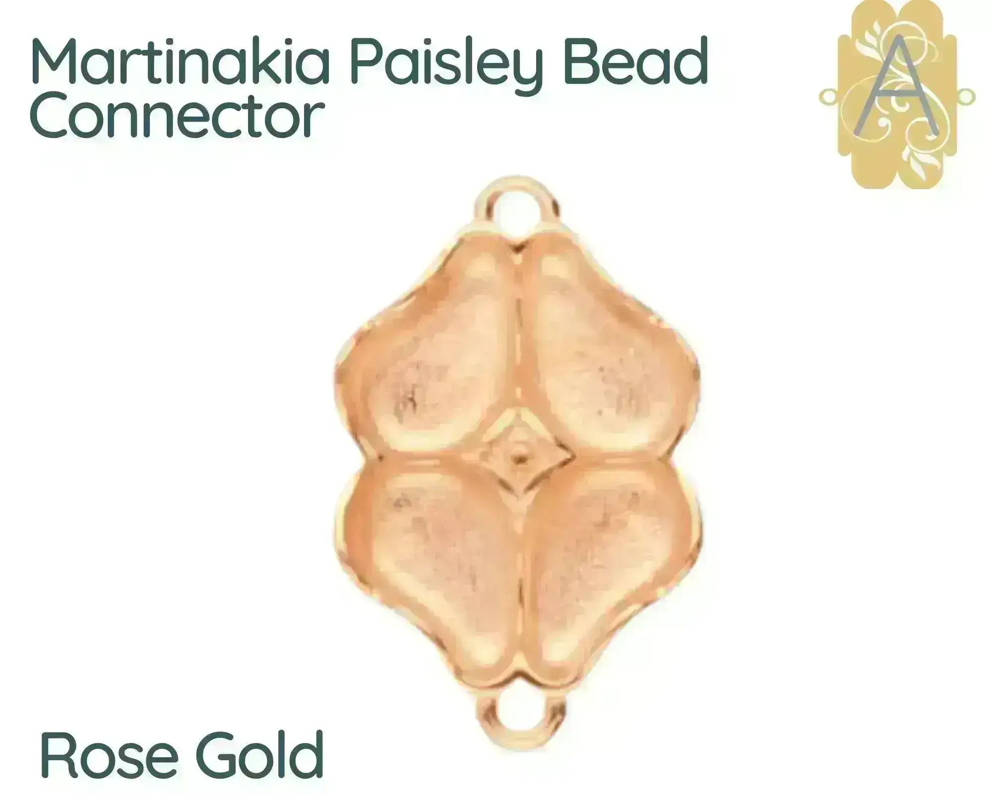 Martinakia, Cymbal Paisley Bead Connectors or Earring Settings - Image 6