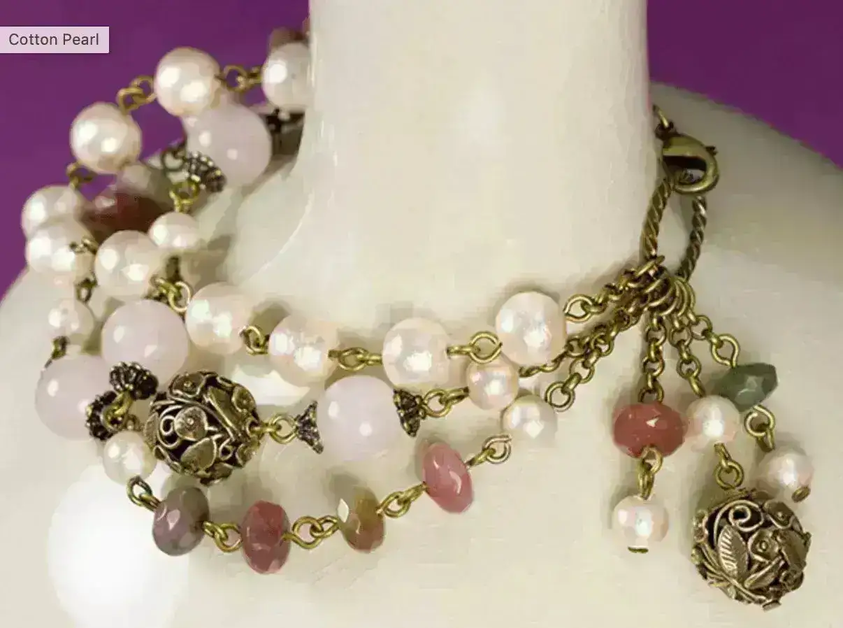 Cotton Pearls by Miyuki, White or Ivory, 12, 14 or 20mm - Image 4