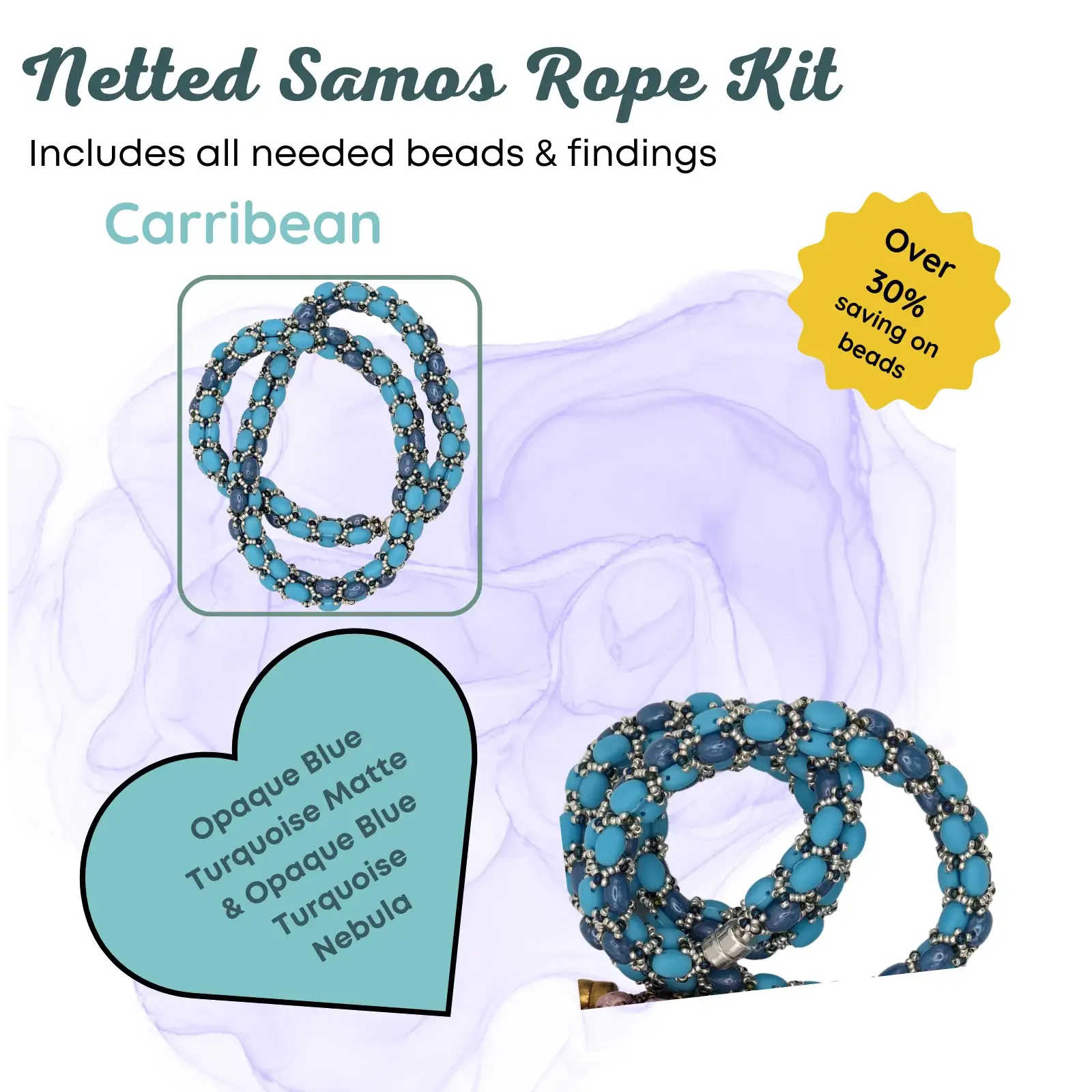 Netted Samos Rope Necklace Bead Kit - Image 5