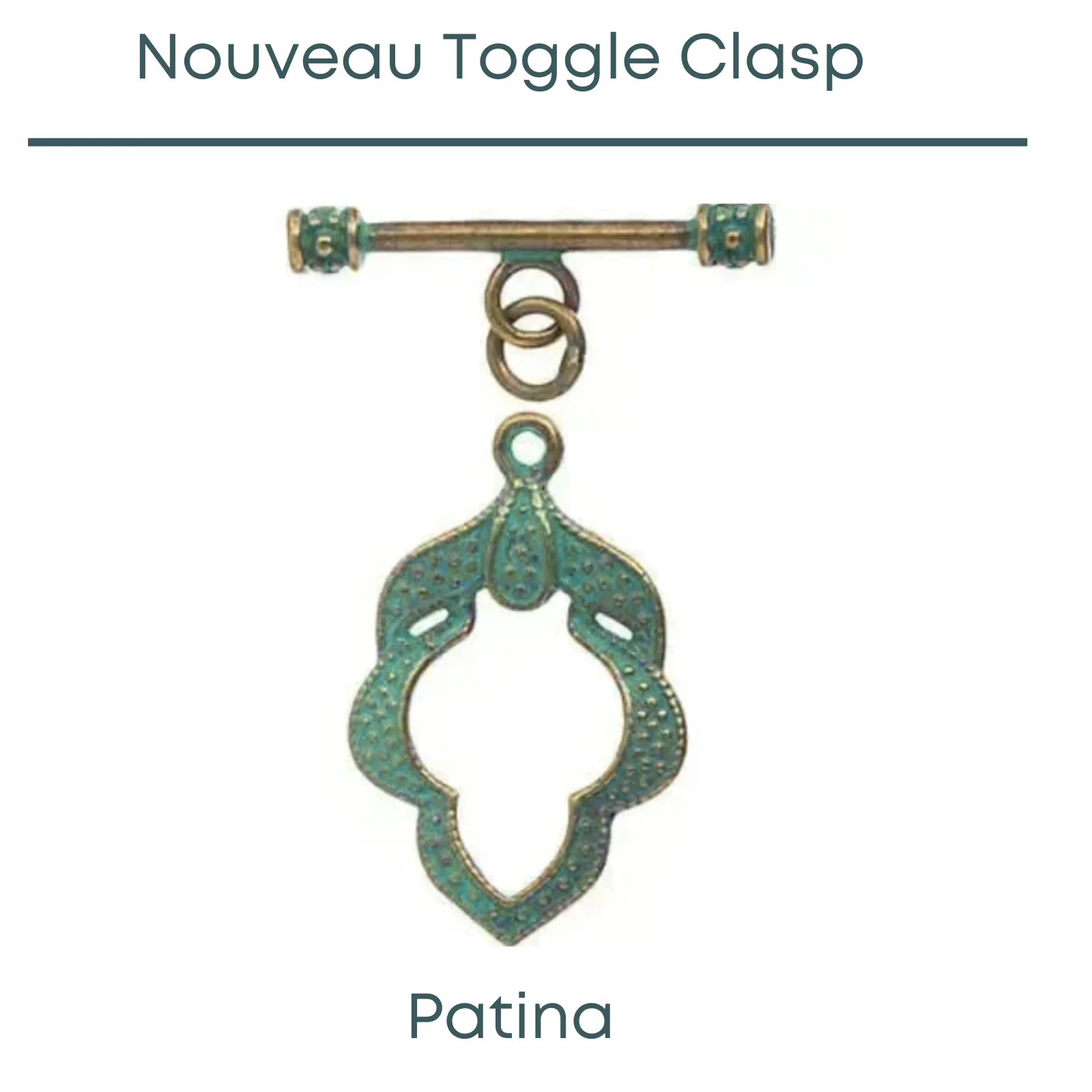 Nouveau Toggle Clasp, 2 Finishes - Image 3