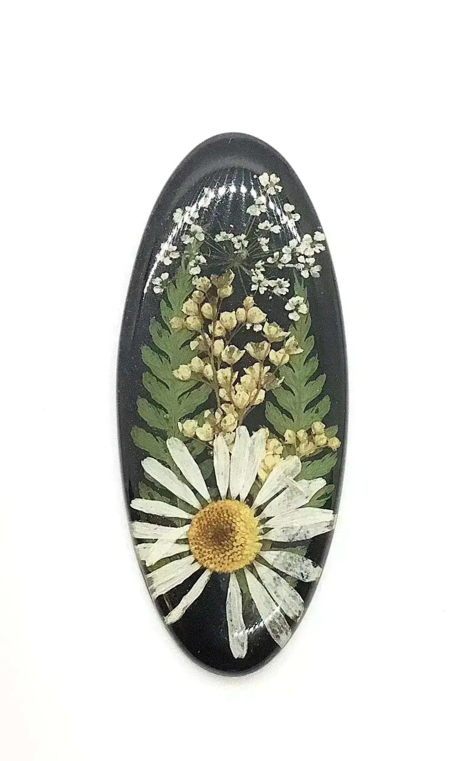 Marguerite Oval Cabochons, Handmade with Real Dried Flowers - Image 3