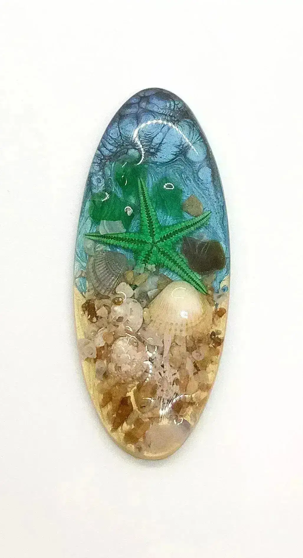 Starfish Long Oval Cabochons, Handmade with Real Shells - Image 5