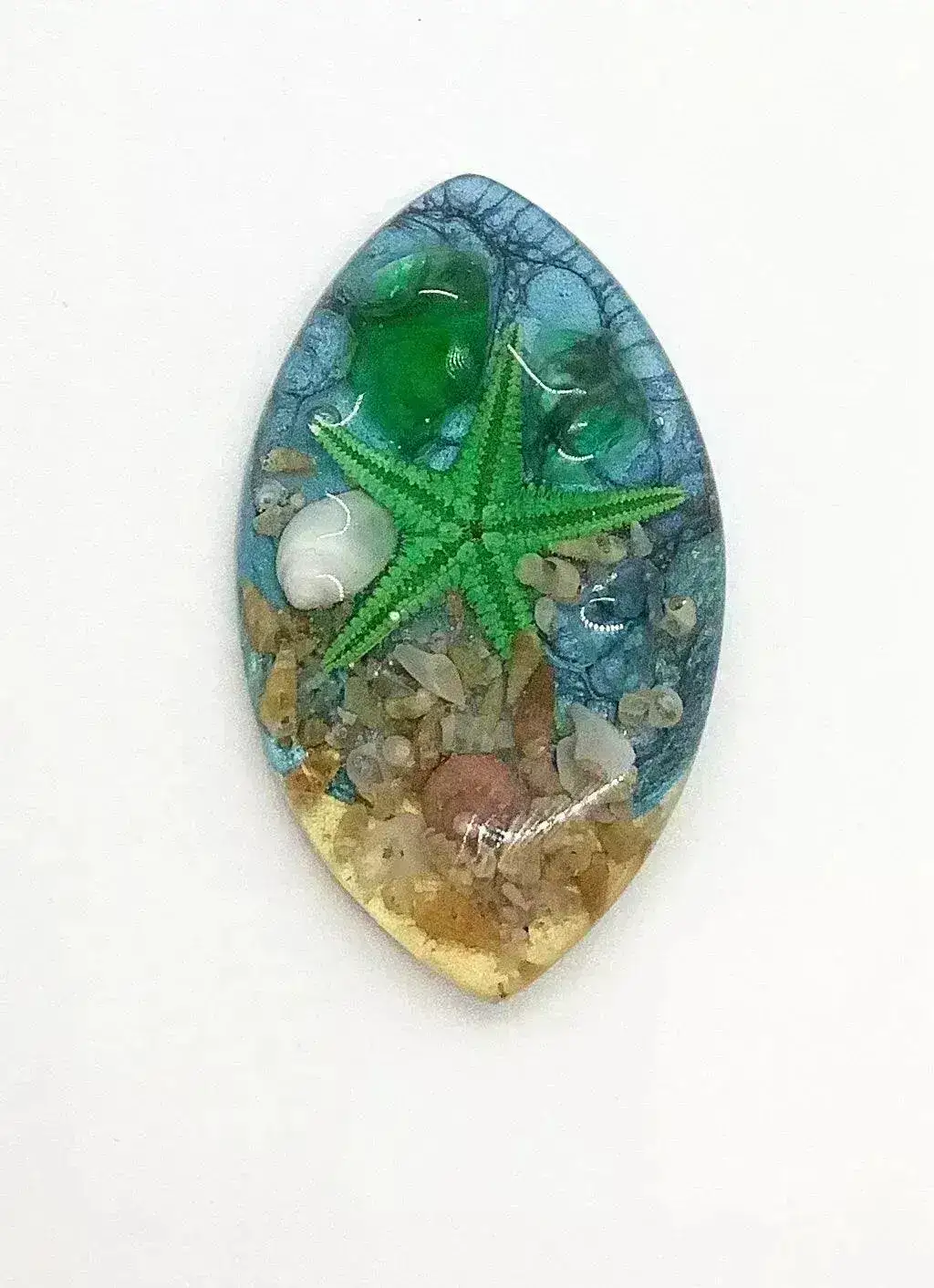 Starfish Navette Cabochons or Pendant Handmade - Image 3