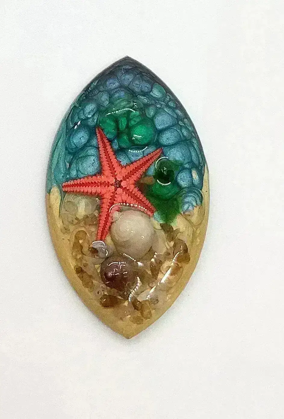 Starfish Navette Cabochons or Pendant Handmade - Image 4