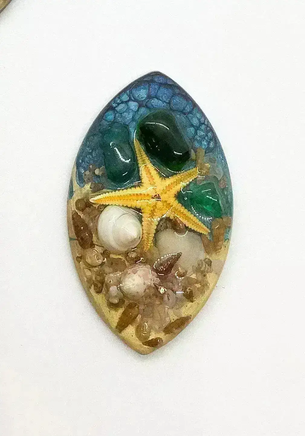 Starfish Navette Cabochons or Pendant Handmade - Image 5