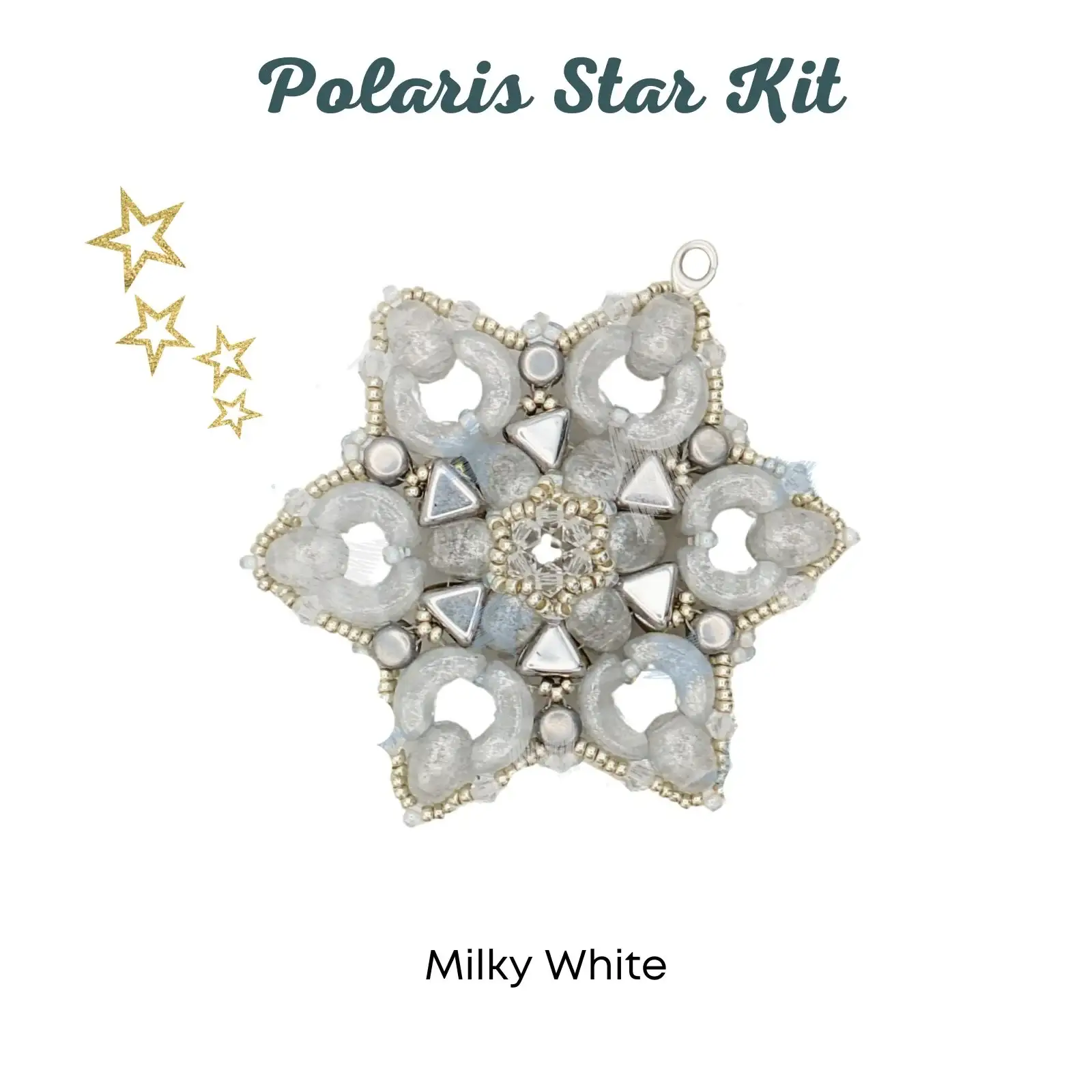 Polaris Star Holiday Ornament or Pendant Bead Kit, 4 Gorgeous Colors - Image 4