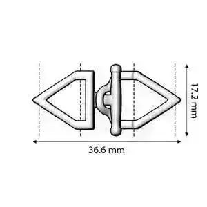 Cymbal Samaria II Toggle Clasp, 4 Finishes - Image 7