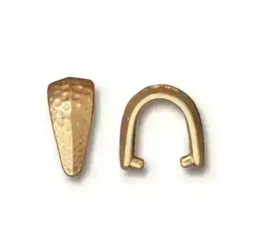 Tierracast Hammertone Small Pinch Bail, 6 Finishes - Image 3