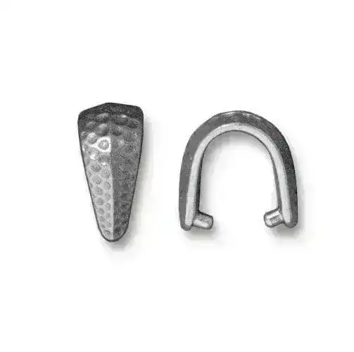 Tierracast Hammertone Small Pinch Bail, 6 Finishes - Image 4