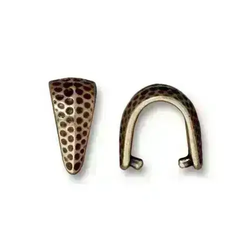 Tierracast Hammertone Small Pinch Bail, 6 Finishes - Image 5