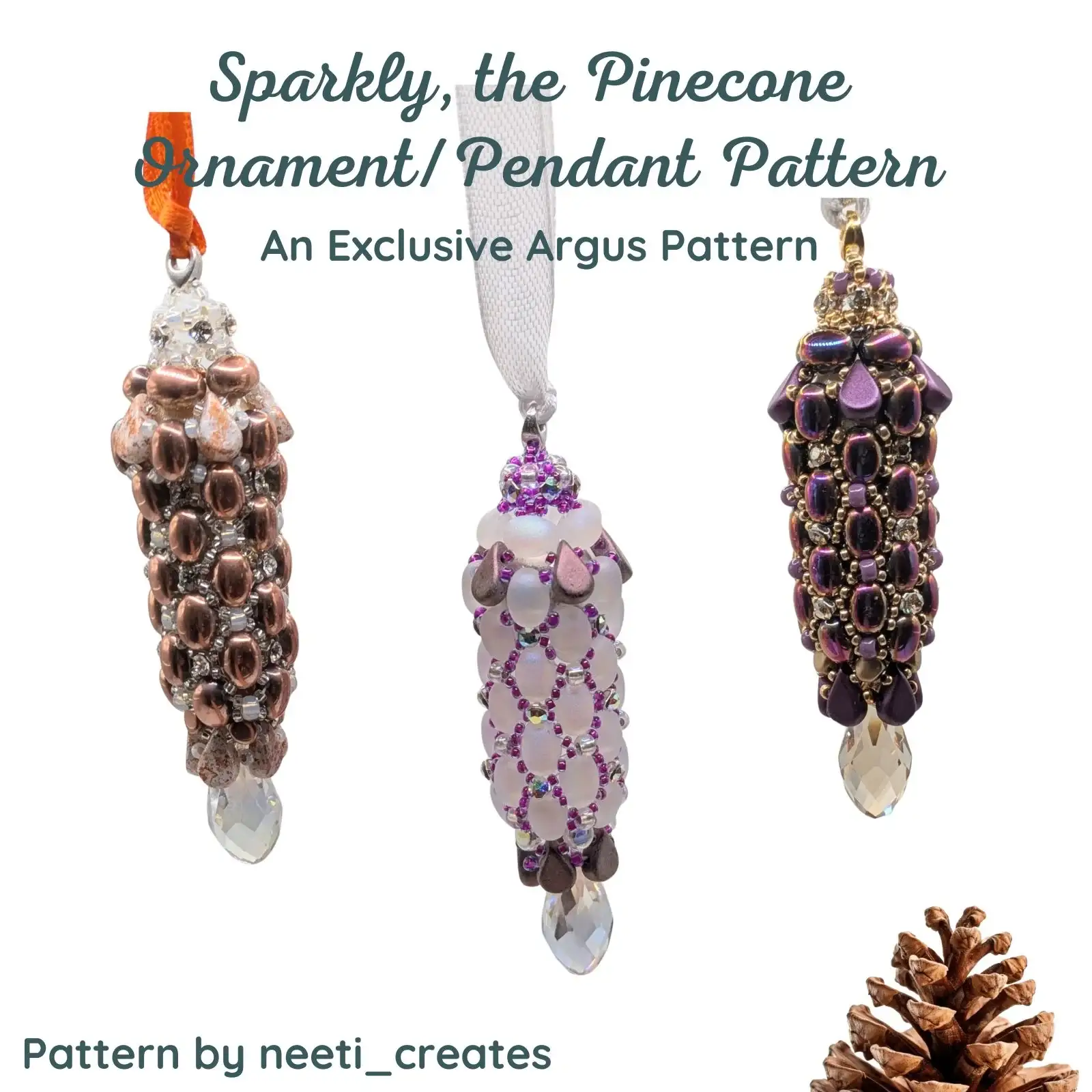 Sparkly, the Pinecone Ornament/Pendant Pattern - Image 4