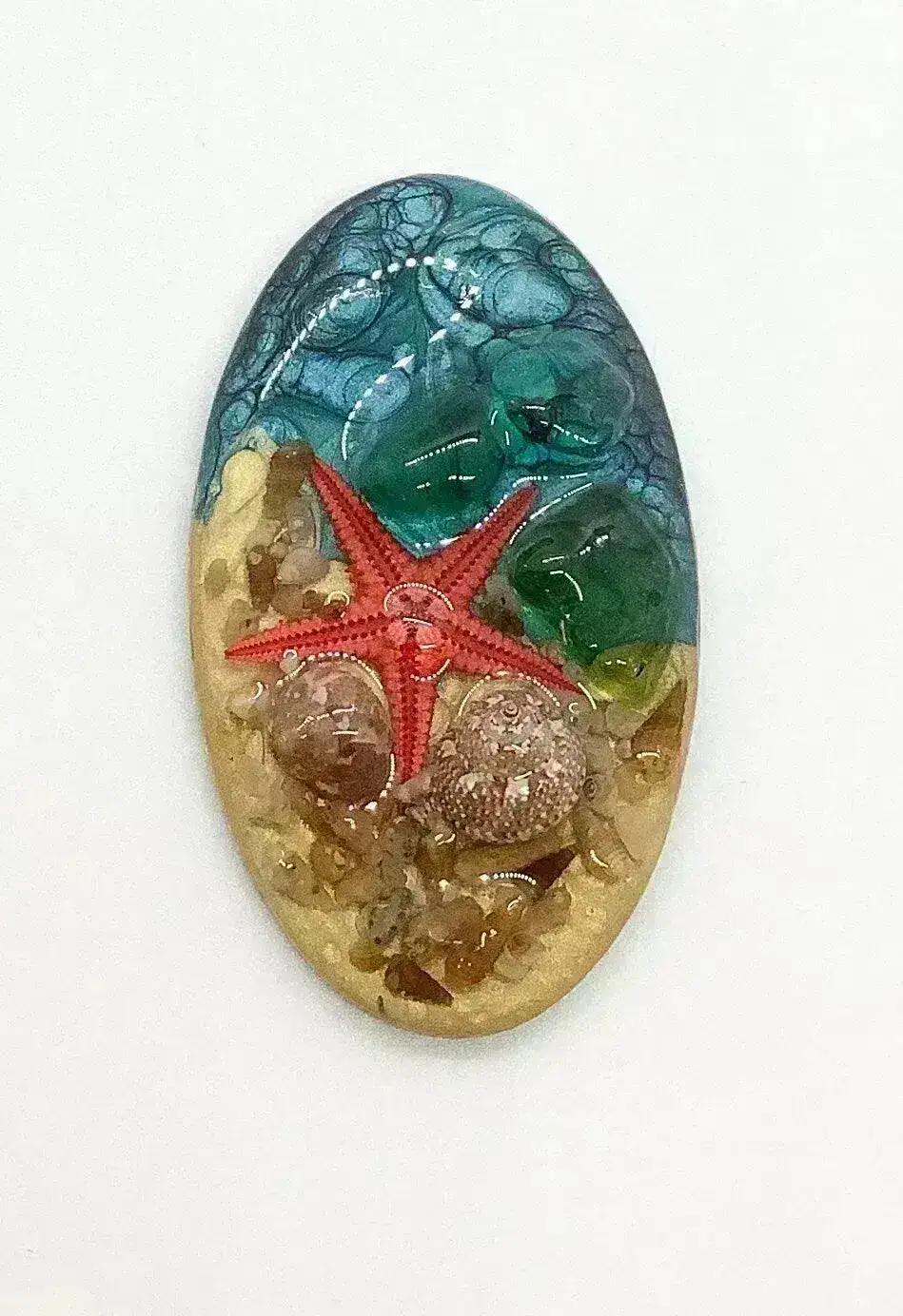 Starfish Resin Cabochons, Handmade with Shells & Starfish - Image 3