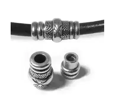 Textured Magnetic Tube Clasp, for 5mm Round Leather - Image 4