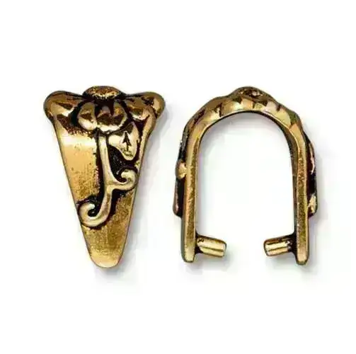 TierraCast Blossom, Large Pinch Bail, 3 Finishes - Image 3