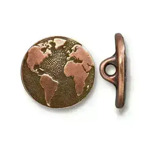 Tierracast, Earth Button, 17mm in 4 Finishes - Image 4