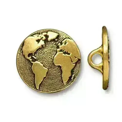 Tierracast, Earth Button, 17mm in 4 Finishes - Image 5