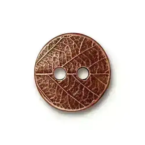 Tierracast Round Leaf Button, 2 Pcs. 3 Finishes - Image 3