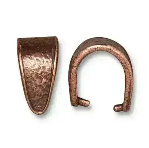 Tierracast Hammertone Large Pinch Bail, 4 Finishes - Image 5