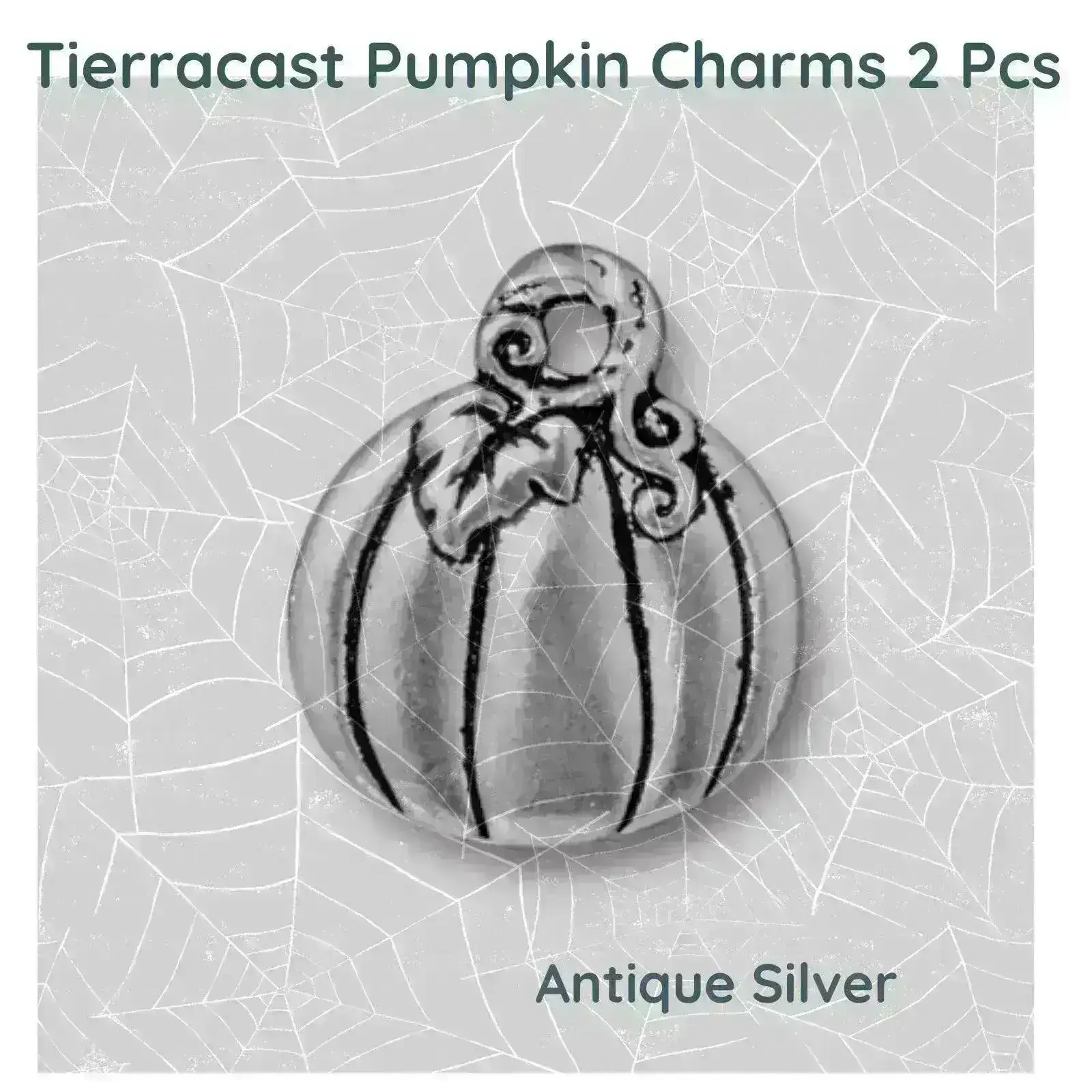 TierraCast Pumpkin Charm or Pendant - Image 3