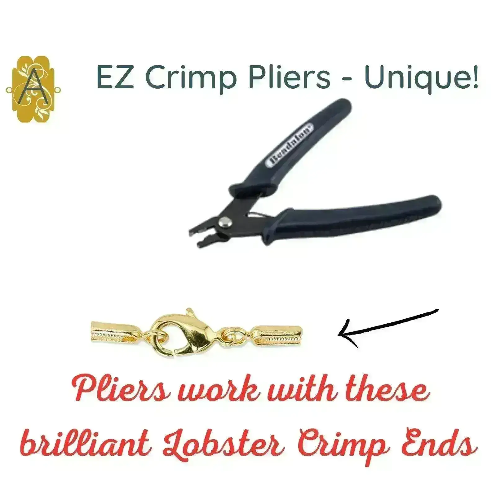 EZ-Crimp End and Lobster Clasp, 3 Sets, 2 Finishes - Image 4