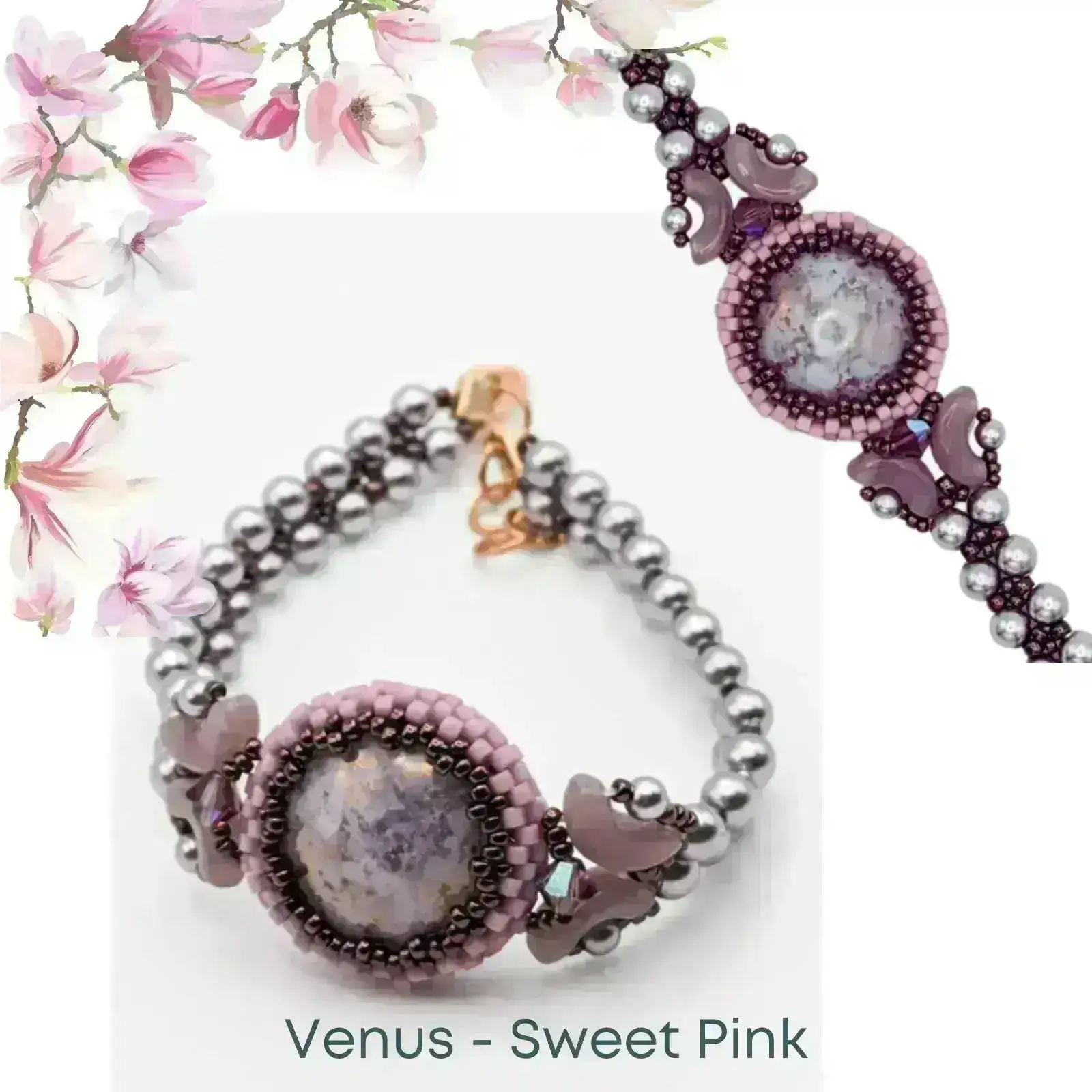 Venus Bracelet Kit, Cabochons par Puca & Swarovski Crystals - Image 5